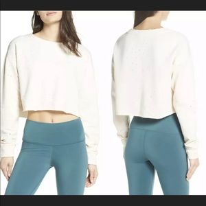 ALO Yoga Distressed Crop Sweater